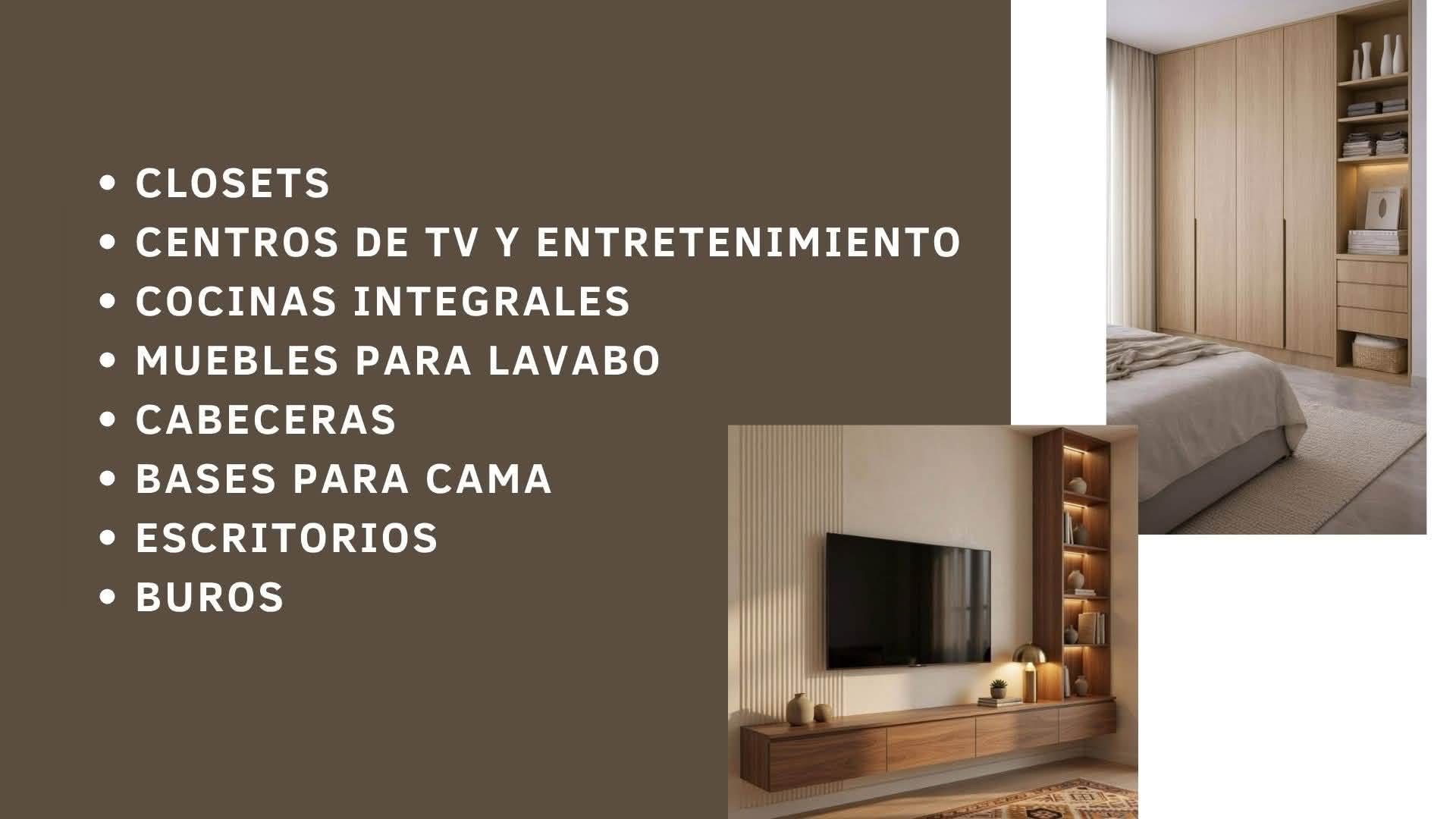 Diseño de clósets y centros de entretenimiento